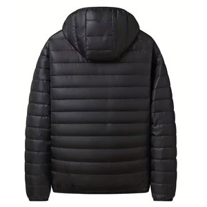Autumn And Winter Lightweight <b>Jacket</b> with Stand-Up Collar, <b>Light</b> And Slim Fit Windproof <b>Waterproof</b> Hooded Puffy <b>Jackets</b> - Product Image 2