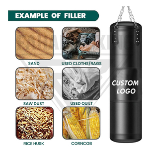 Los Más Vendidos, Bolsas de Boxeo de Piel Auténtica de la Más Alta Calidad, con Logotipo Personalizado, Bolsas de Boxeo de PU Resistentes con Relleno de Arena - Product Image 4