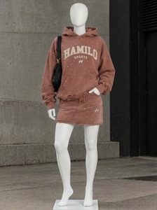 Conjunto de Falda y Sudadera Corta Amarilla para Mujer, Estilo Ajustado, 2 Piezas, para Otoño - Product Image 3
