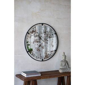 Specchio Rotondo Theodor D31.5x0.5'' con Design Industriale, Specchio Incorniciato in Metallo con Decorazione da Parete per Ingresso e Console - Product Image 5