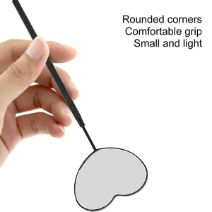 Premium Luxury Personalized Matte Finish Wall Mounted Stainless Steel Eyelash Mirror Ergonomic Textured Grip for Professional - Product Image 6