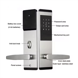 Serrure de porte intelligente sans clé en acier inoxydable, WiFi, carte IC, mot de passe, haute sécurité, utilisation hôtelière, application TTLock, installation facile - Product Image 5