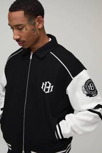 Veste universitaire tendance pour homme, personnalisée, avec boutons-pression, style baseball, bomber, Letterman, style universitaire, streetwear décontracté haut de gamme - Product Image 2