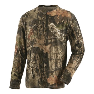 Camuflaje sudor personalizado caza Camo camisetas para hombres caza camiseta camuflaje al aire libre Algodón puro caza camisas - Product Image 6