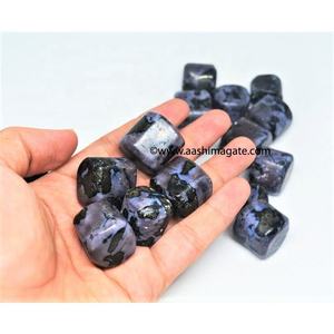 Pierre précieuse naturelle polie en quartz indigo 18-24mm, vente en gros, pierres sculptées, artisanat en cristal, roches, minéraux, mascotte Feng Shui - Product Image 4
