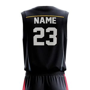Ensemble d'uniformes de basketball professionnels à sublimation, taille adulte, séchage rapide, fabriqués dans les meilleurs matériaux - Product Image 3
