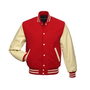 Vestes de sport personnalisées de haute qualité pour hommes, broderie Letterman, manches en cuir, veste d'hiver, veste bomber - Product Image 1