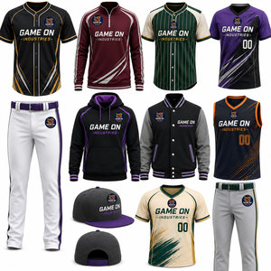 Unisex Custom Design <b>Baseball</b> Softball Uniform Sets Full Package Breathable Quick Dry Sports Wear Customized Name Number - Product Image 1