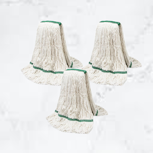 Mopa Blanca de Secado Rápido KSR Premium, Diseño Reutilizable de Alta Calidad con Sistema de Escurrido Eficiente de 4 Lados y Banda Verde Resistente de 2 Pulgadas - Product Image 4