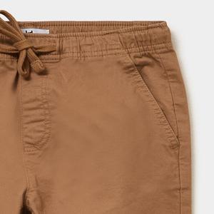 Pantalon chino marron pour garçons, coupe droite, style vintage, taille élastique réglable, en coton extensible, décontracté, coupe confortable - Product Image 4