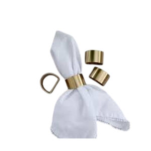 Handmade Gold Napkin Ring Set Of 6 Modern Decorative Golden Aluminum Napkin Holders For Hotel Home And Formal Dining <b>Table</b> Decor - Product Image 5
