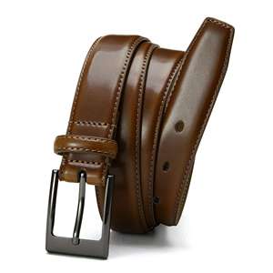 เข็มขัดหนังวัวแท้คุณภาพพรีเมียมสำหรับผู้ชาย สไตล์คลาสสิก ลำลอง หัวเข็มขัดเหล็ก ปรับความยาวได้ เป็นมิตรกับสิ่งแวดล้อม ทนทาน - Product Image 1