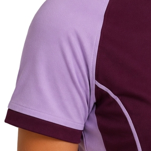 Ensemble de sport pour femme Plum And Lilac : T-shirt à demi-zip et short, séchage rapide, manches courtes, tenue de fitness, gym, tennis, personnalisable - Product Image 4