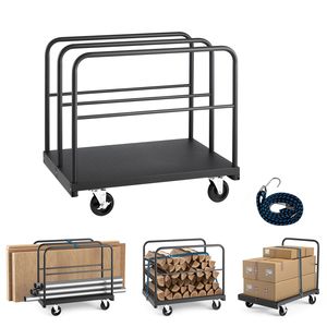 Carrello per Cartongesso in Acciaio con Capacità di Carico di 816 Kg, Ruote Girevoli da 5 Pollici e Piattaforma 91 x 61 cm - Product Image 1