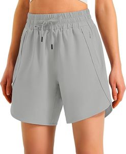 Shorts Deportivos Cortos de 5 Pulgadas para Mujer, Cómodos, Casuales, para Gimnasio, Activos, de Poliéster, Ligeros, para Entrenamiento - Product Image 3