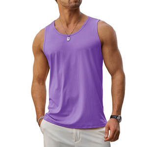 Camiseta sin Mangas Transpirable de Diseño Superior para Hombre, para Gimnasio, Correr, Baloncesto, Senderismo, Ciclismo, Playa, Uso en Verano, Tejida en Poliéster/Algodón - Product Image 1