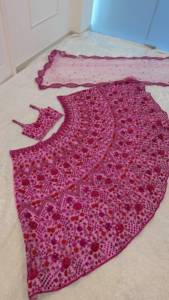 Lehenga Choli Tradicional Étnico Indio de Diseño con Lentejuelas y Bordados, Hecho con Materiales Reciclados para Vestido de Boda, Ropa para Mujer - Product Image 5
