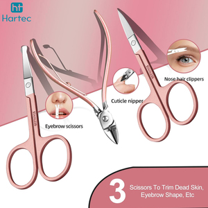 Juego de manicura y pedicura portátil multifuncional de acero inoxidable, fácil de usar, antideslizante y personalizado, con estuche. - Product Image 2