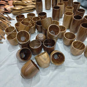 Taza de Madera de Primera Calidad 100% para Cerveza, Agua, Leche, para Uso en el Hogar y Restaurantes, Taza de Madera Pulida de Lujo para Café y Té a Bajo Precio - Product Image 3