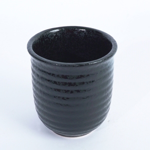 Custom Speckled Glossy Ribbed Ceramic Tea <b>Mug</b> for Japanese Restaurant Cafe Hotel - Product Image 1