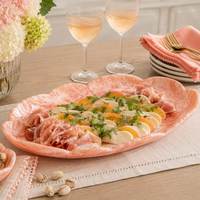 Assiette plate ovale en résine polie, motif Swell, design moderne, compatible lave-vaisselle, écologique, vaisselle et assiettes en stock