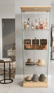 Vitrine de présentation multicouche en verre trempé haut de gamme, moderne et simple, modèle TMG-G394, multifonctionnelle pour collectionner les modèles, meubles de maison - Product Image 4