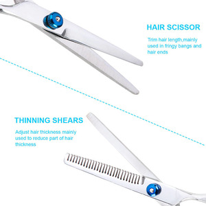 Ciseaux de coiffure professionnels 2026 en acier inoxydable pour barbier et salon de coiffure, ciseaux à effiler - Product Image 2