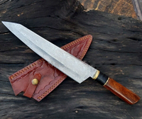 Couteau de cuisine professionnel japonais artisanal moderne en acier Damas, ambidextre, durable, personnalisé en gros (OEM/ODM) - Lames PRESTIGE