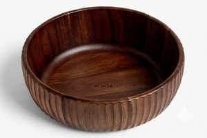 Luxury Solid <b>Wood</b> Handcrafted Eco-Friendly Durable Bowl for Serving and Dining with Food Grade Lacquer Coating - Product Image 6