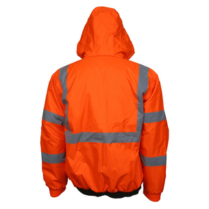 Custom High Visibility Reflective Safety jacket for Construction <b>work</b> Wear With Pockets Long Sleeves <b>Waterproof</b> jacket for mens - Product Image 2