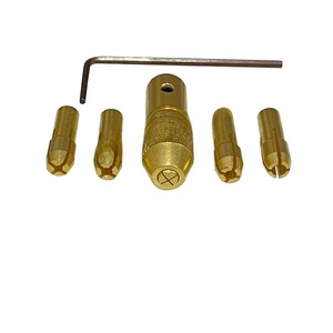 SUNTOOLS/STIPL Adaptateur de mandrin miniature en laiton 0,5 mm-3,2 mm, mandrin à pince à 4 griffes pour outil rotatif, fabrication de bijoux - Product Image 1
