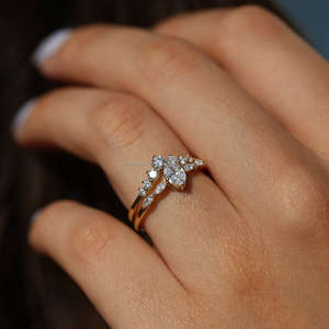 IGI/ Lab Grown Vintage 14K oro amarillo boda/anillo de compromiso Unisex corte ovalado diamante aniversario fiesta regalo - Product Image 4