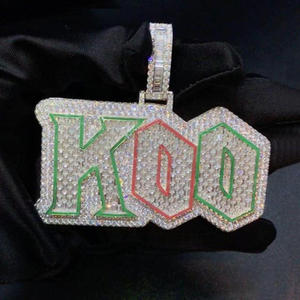 Custom " QUEEN " Name Pendant Necklace <b>Iced</b> <b>Out</b> Moissanite Diamond Hip Hop <b>Chain</b> Luxury Bling Jewelry Gift - Product Image 4