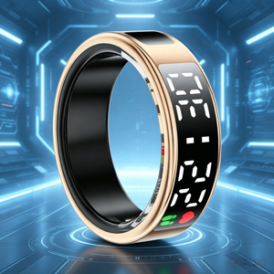 Bague connectée en acier inoxydable 2026 avec moniteur de santé, suivi du sommeil, contrôle par application, étui de chargement et étanchéité - Product Image 2