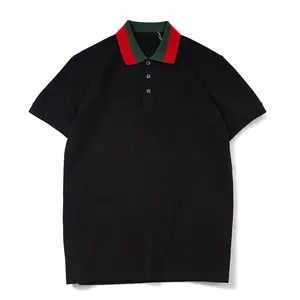 2021时尚条纹polo衫短袖男士夏季纯棉透气T恤
