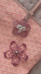 Fashionable Handcrafted Bead Embroidery Keychain with Unique Artistic Design for <b>Purse</b> and <b>Backpack</b> - Product Image 6