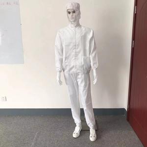 Ropa de Trabajo Antiestática para Cuartos Limpios, Chaqueta y Pantalones con Capucha, con Franjas Blancas, Azules, Rosas y Amarillas de 5 mm, de GI Manufacturers - Product Image 3