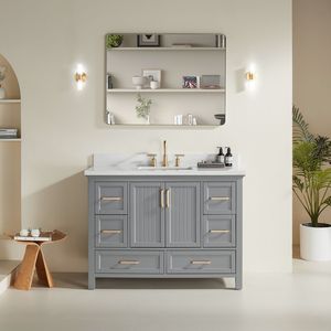 Mobile Bagno Autoportante da 48 Pollici Completamente Assemblato con 2 Maniglie - Product Image 1