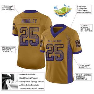 Maillot de football américain personnalisé OEM, sublimation 100% polyester, uniforme d'équipe décontracté personnalisé, design imprimé pour les vêtements des joueurs - Product Image 4