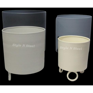 Jardinière sur pied en métal thermolaqué, durable, multi-usages, pour l'intérieur et l'extérieur, avec drainage - Product Image 4