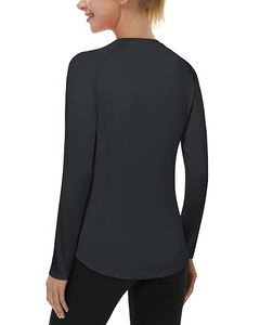 Camiseta Deportiva de Manga Larga para Mujer, Estilo Activo, Cuello Redondo, Informal - Product Image 1