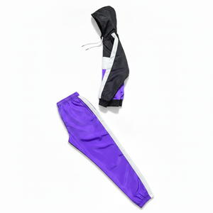 Ensemble survêtement coupe-vent 2 pièces personnalisé pour hommes – Survêtements en nylon unis pour hommes – Fabricants de tenues de sport - Product Image 2