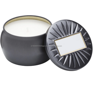 Best Quality Handmade Shiny Metal Jar Candles with Lid Soy Wax & <b>Paraffin</b> for Home Decoration for Christmas New Year Ramadan - Product Image 1