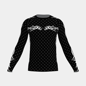 Camiseta de Compresión para Hombre, Cuello Alto, Secado Rápido, Spandex, Poliéster, Antibacteriana, Manga Larga, Protección UV, Suministro de Fábrica - Product Image 1