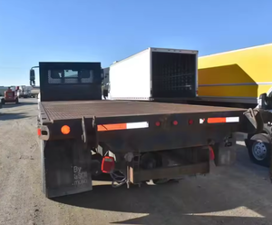 100% Fleet Supply Regular Cab Used 2015 For-International WorkStar 7400 26 ft <b>Flatbed</b> <b>Truck</b> - Automatic LHD Fast Dispatch - Product Image 5