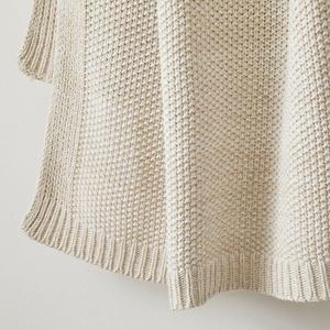 Custom Chunky Knit <b>Blanket</b> 100% Wool Solid Pattern Knitted Wool Yarn <b>Weighted</b> <b>Blanket</b> for Sofa - Product Image 3
