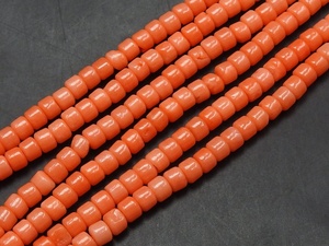 Forma de rueda de cuentas de neumático liso de Coral naranja para la fabricación de joyas 16 pulgadas 3MM aproximadamente Color Rosa suministros al por mayor - Product Image 3