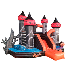 <span class=keywords><strong>Castillo</strong></span> Inflable de Halloween con Tobogán, Brincolín Comercial Personalizado para Fiestas Infantiles de Alquiler - Product Image 6