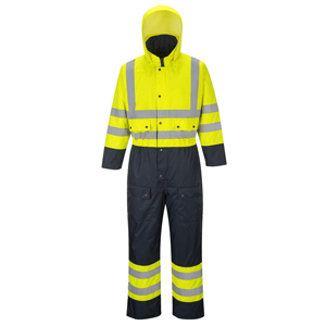 Hi Vis Reflective <b>Overall</b> Safety Coverall for <b>Construction</b> Roadwork Mining and Factory Uniform Use - Product Image 1