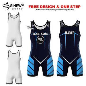Wrestling Singlets Full Sublimation Spandex/Polyester Quick Dry Breathable Stretch Wholesale Professional Wrestling Suit - Product Image 5